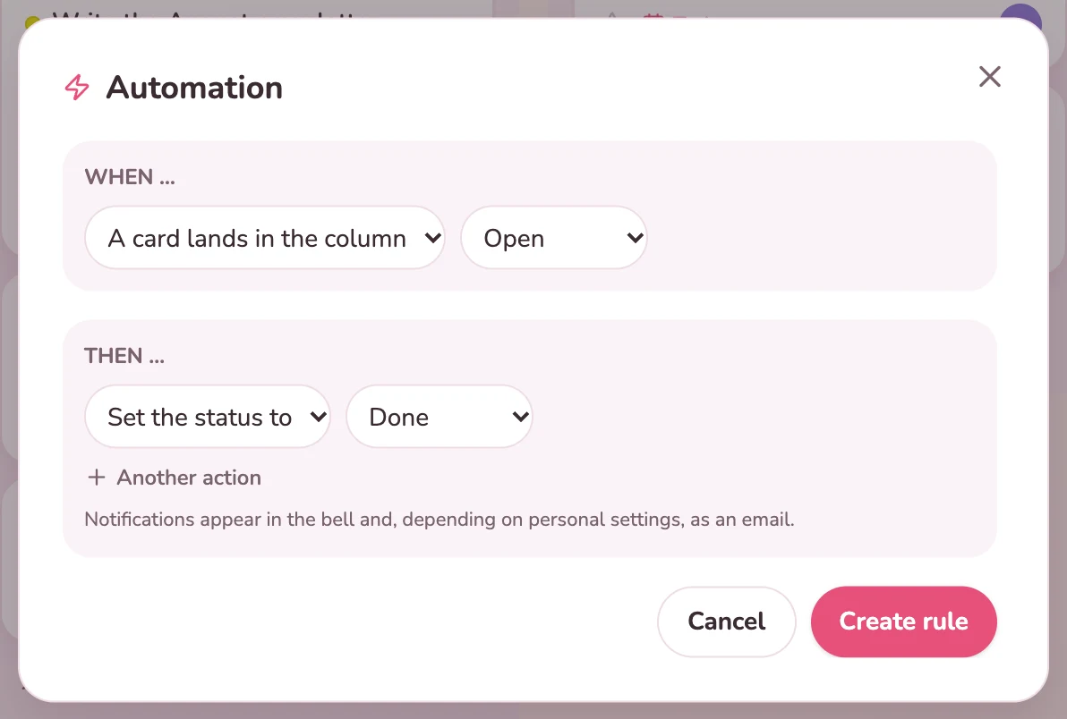 Automation and cards by email