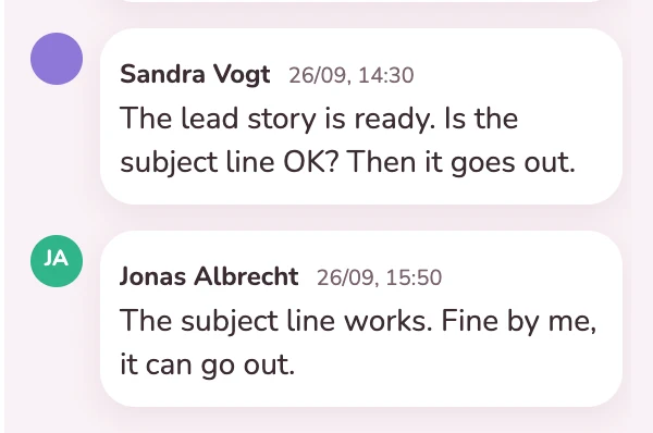 Comments on the card